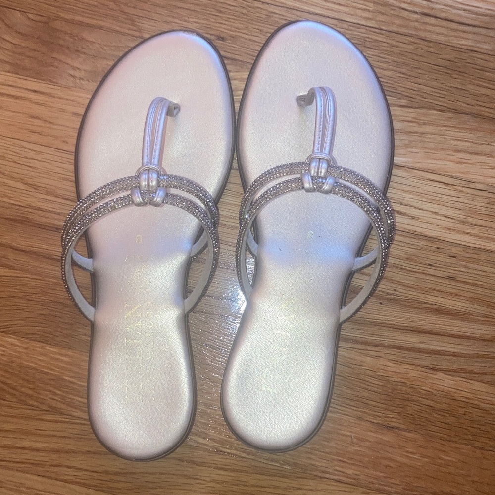 Italian Shoemakers Champagne Strappy Sandals